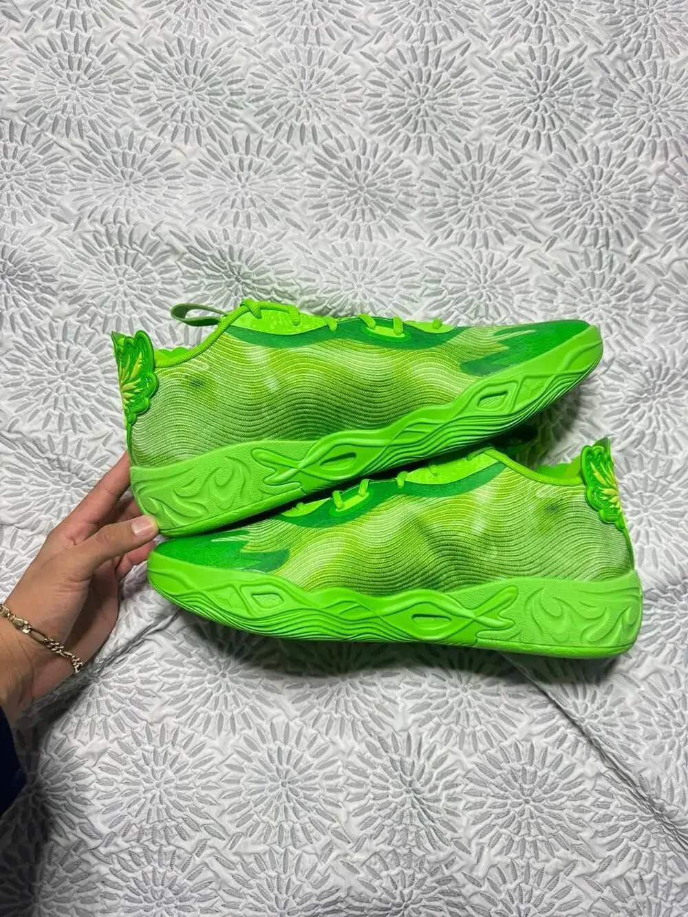 Puma Lamelo Ball MB.04 Team Green Glare Basketball Shoes Sneaker Men’s 14